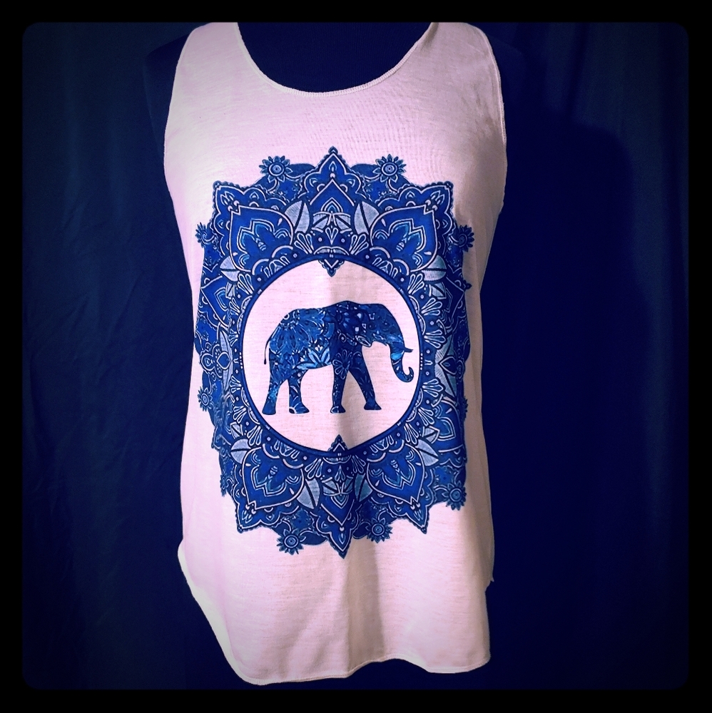 NWOT Mandala Elephant Tank Top